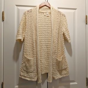 Anthropologie Moth Open Knit Cardigan Sweater